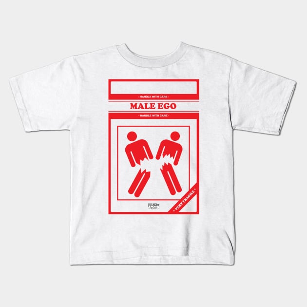 Male Ego v2 Kids T-Shirt by deathbytoys